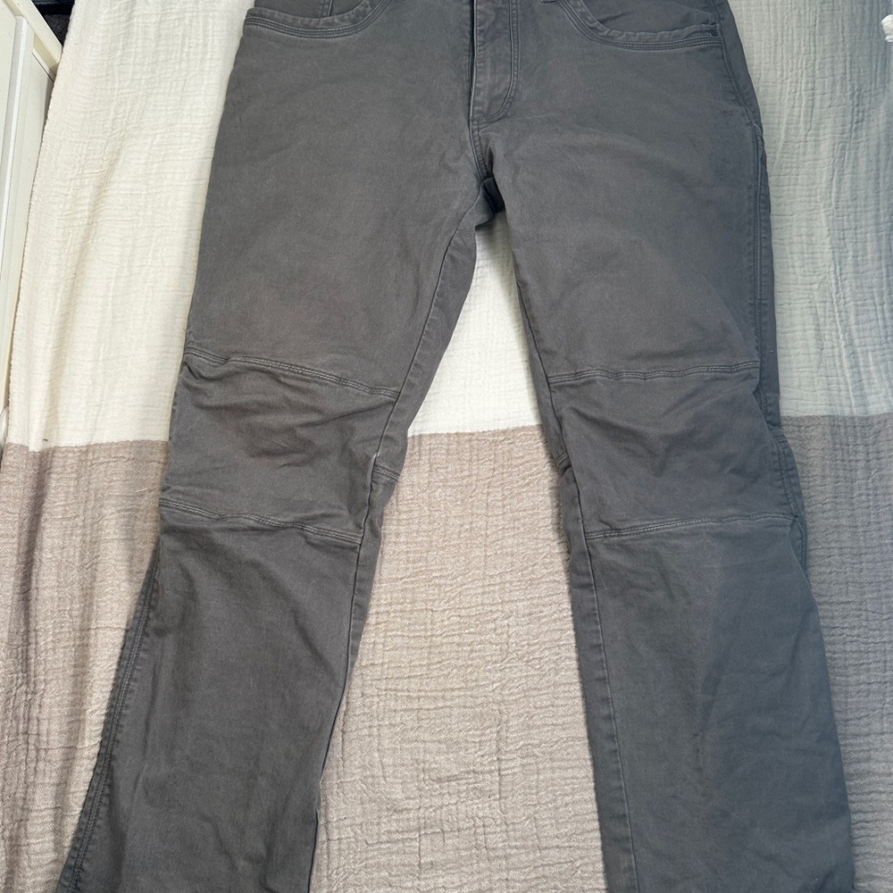 KUHL Rydr Pants Men 35x32 Olive Brown Vintage Patina Dye Outdoor Hiking